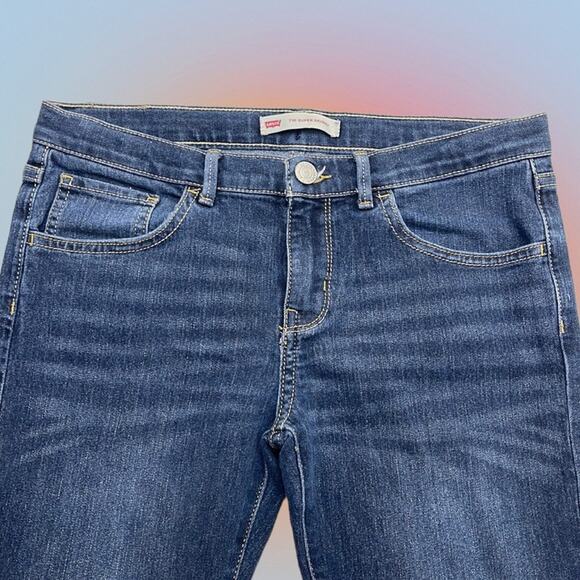 LEVI’s 710 Girl’s 16 REGULAR SUPER SKINNY Blue Jeans - Picture 1 of 4